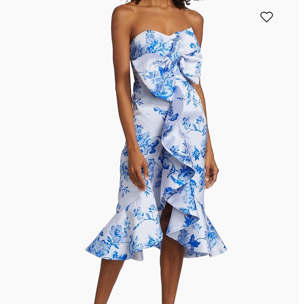 Mestiza Stephanie Floral Bow Midi-Dress